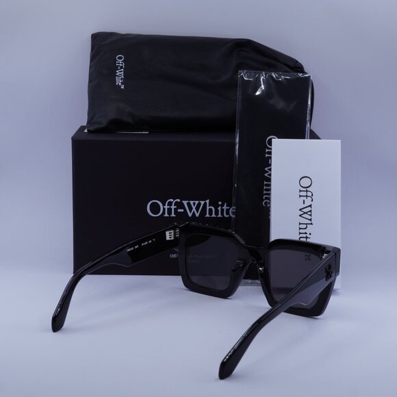 Off-White OERI13I JACKSON 1307 Sunglasses Black Square Frame, Grey Lenses - Picture 10 of 10